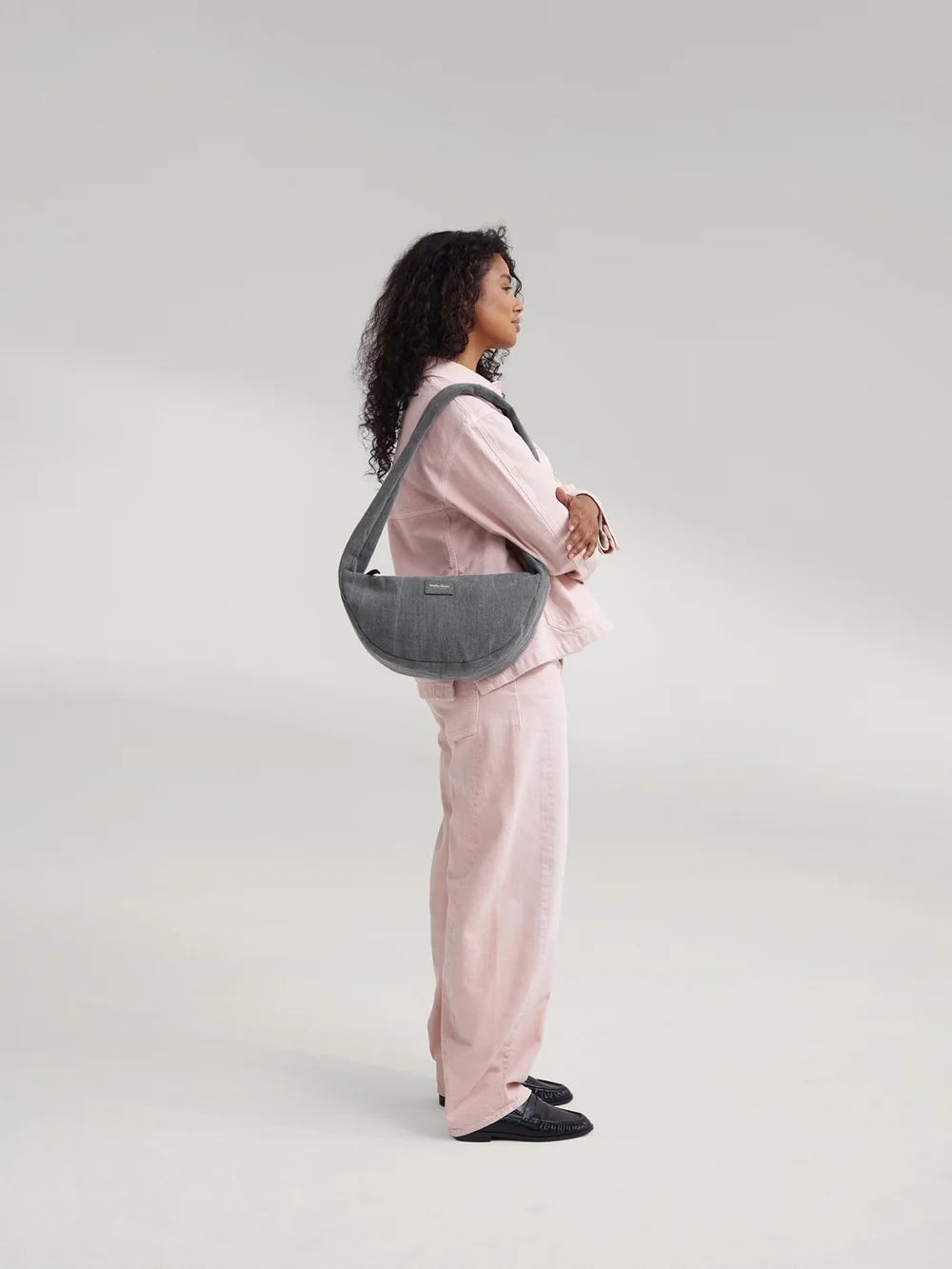 Denim Mini Cross Body Bag | Grey
