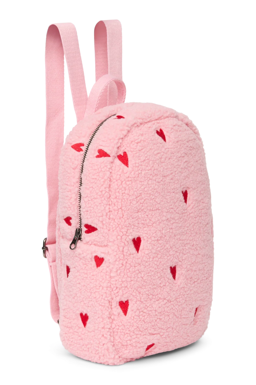 Teddy Mini Backpack | Light Pink Hearts