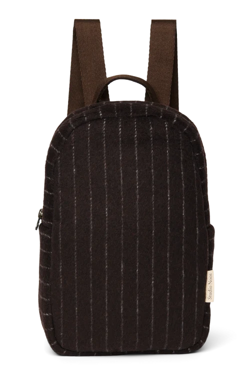 Flannel Chalkstripe Mini Backpack | Brown