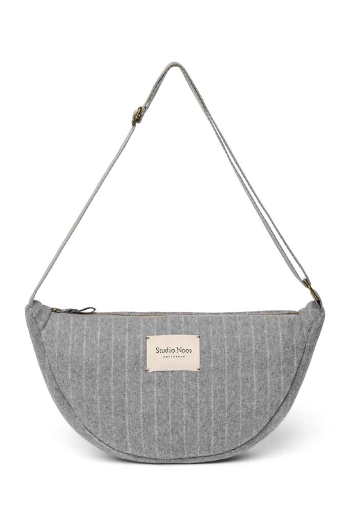 Flannel Chalkstripe Adult Fanny Pack | Light Grey