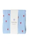 Swaddle Print Large | Light Blue Hearts