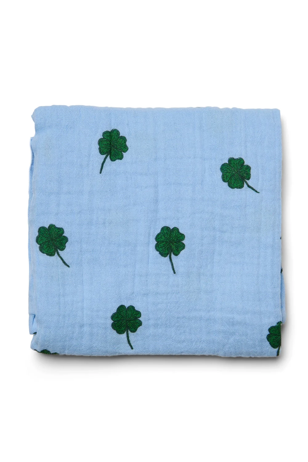 Swaddle Print Medium | Light Blue Clover