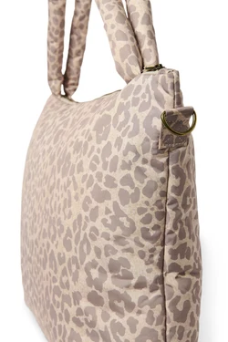 Puffy Diaper Bag | Beige Leopard