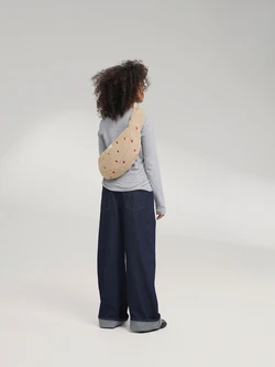 Teddy Mini Cross Body Bag | Ecru Hearts