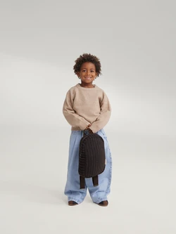 Flannel Chalkstripe Mini Backpack | Brown