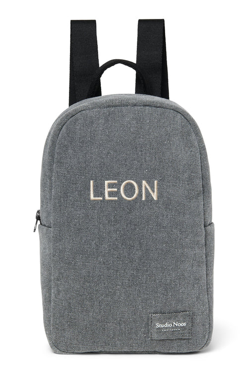 Denim Mini Backpack | Grey