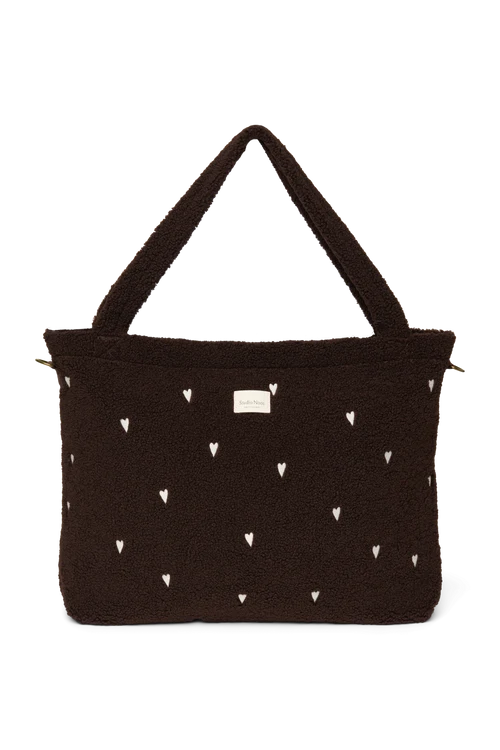 Teddy Diaper Bag | Chocolate Hearts