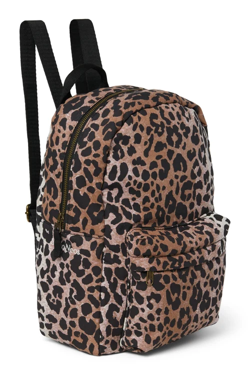 Soft Cotton Midi Backpack | Hazel Leopard