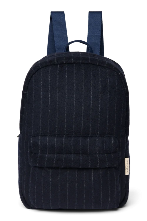 Flannel Chalkstripe Midi Backpack | Dark Blue