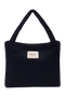 Flannel Chalkstripe Mom Bag | Dark Blue