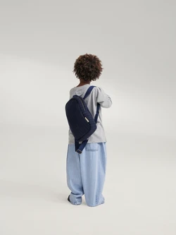 Flannel Chalkstripe Mini Backpack | Dark Blue