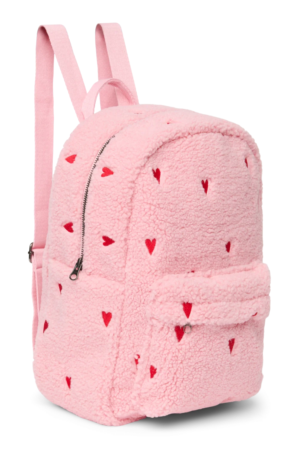 Teddy Midi Backpack | Light Pink Hearts