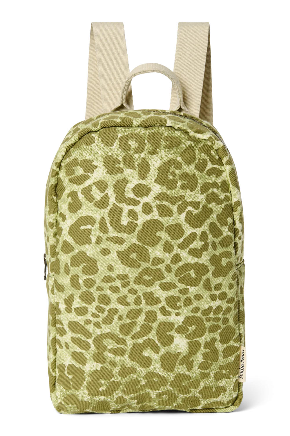 Cotton Mini Backpack | Green Leopard