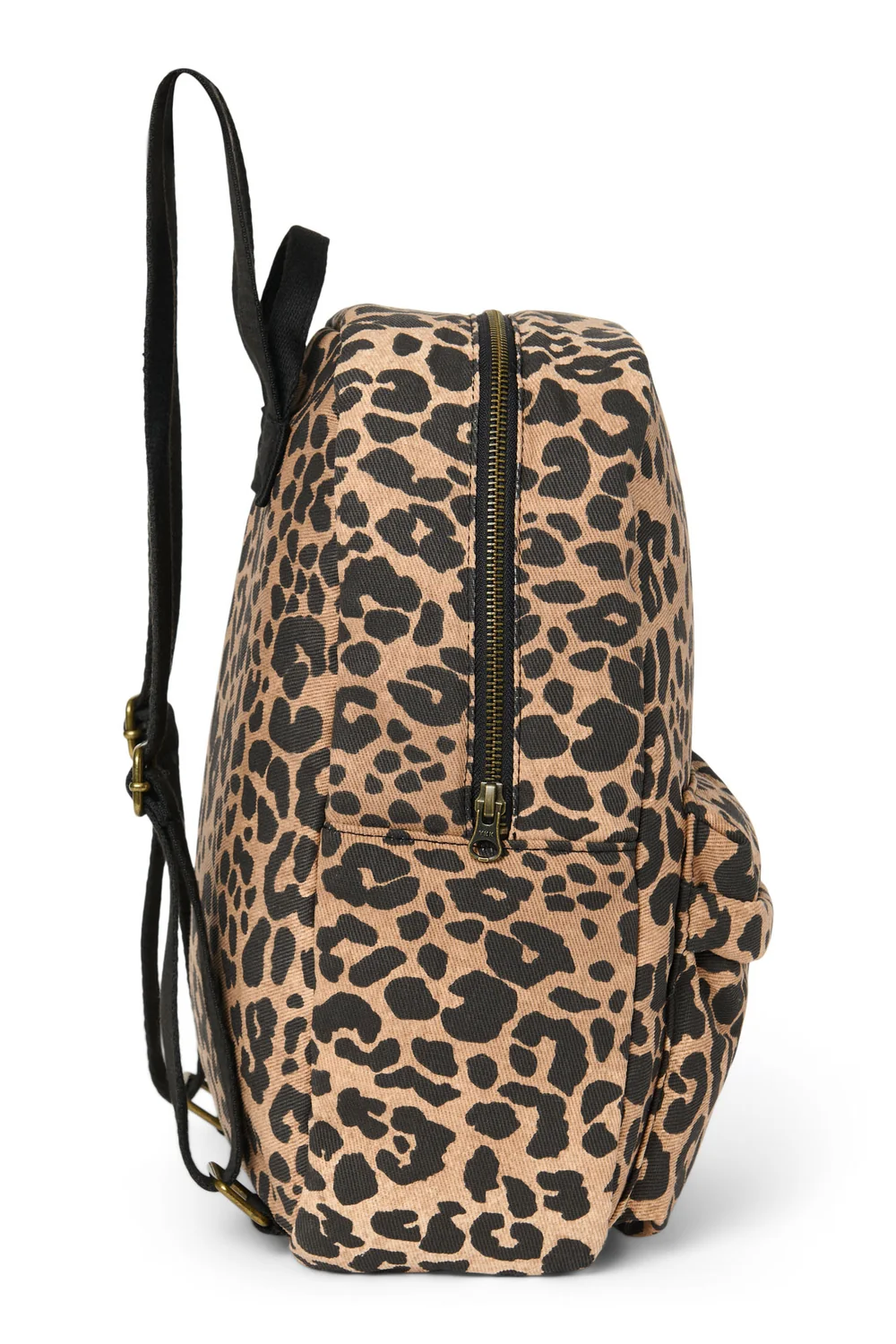 Cotton Midi Backpack | Brown Leopard