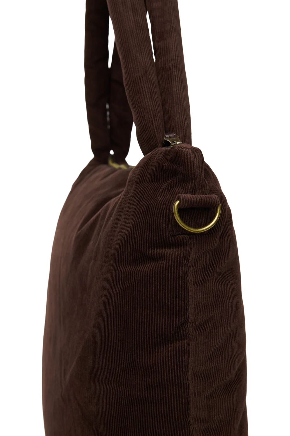 Rib Puffy Diaper Bag | Dark Brown