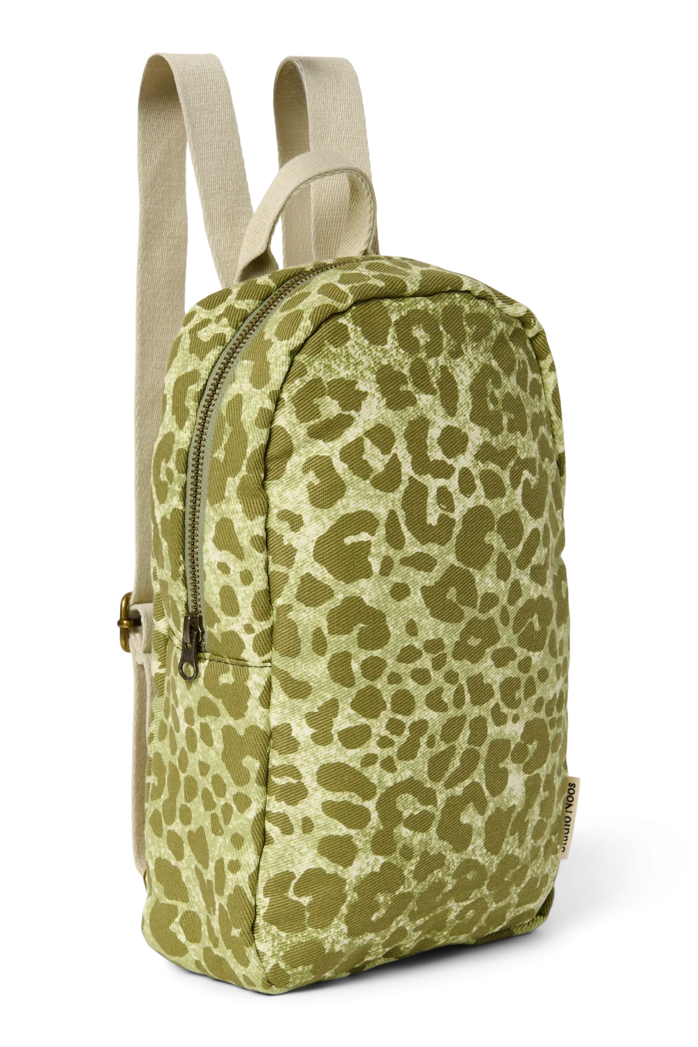 Cotton Mini Backpack | Green Leopard