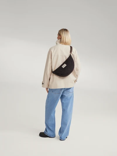 Flannel Chalkstripe Adult Fanny Pack | Brown