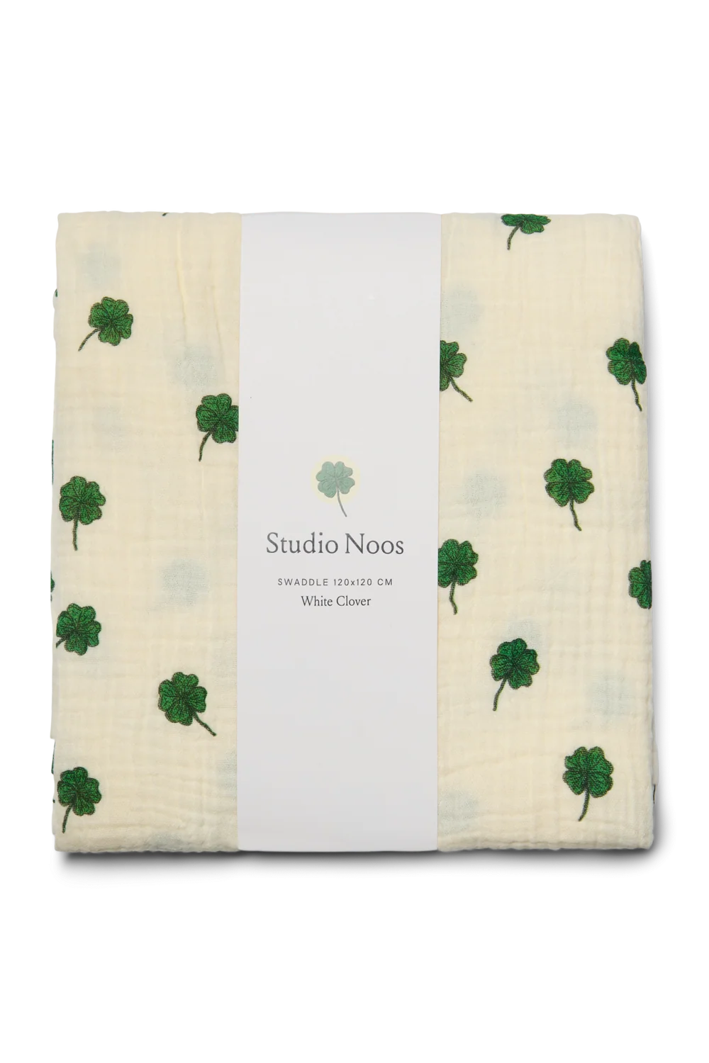 Swaddle Print Large | White Clover