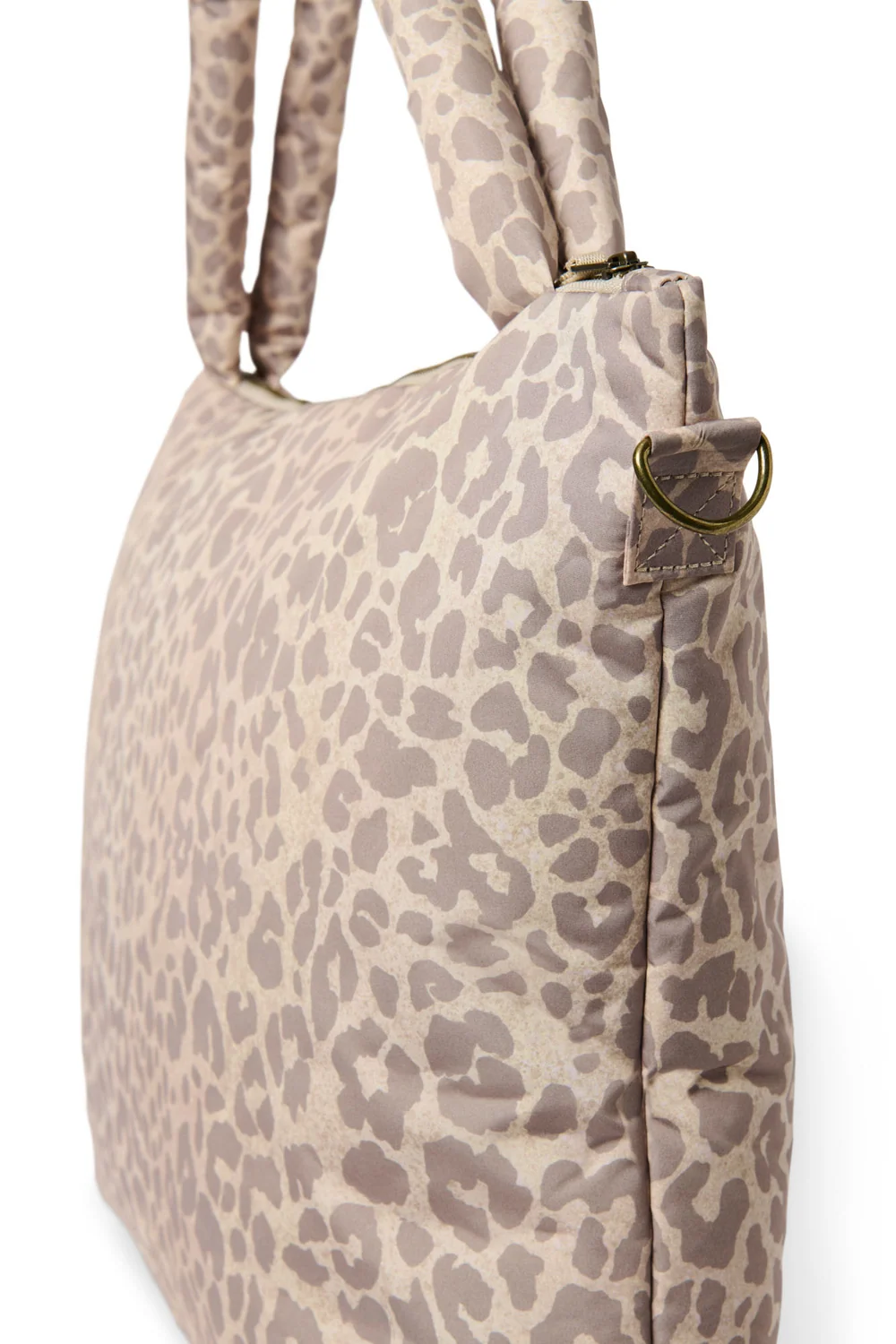 Puffy Diaper Bag | Beige Leopard