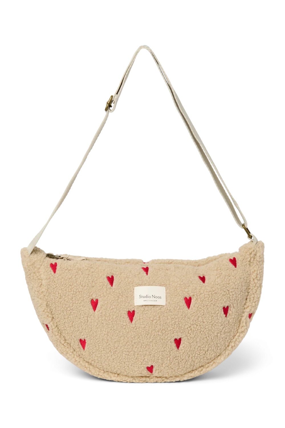 Teddy Adult Fanny Pack | Ecru Hearts
