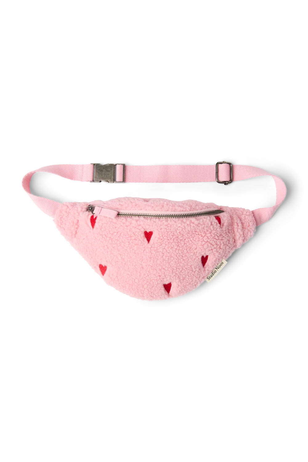 Teddy Mini Fanny Pack | Light Pink Hearts