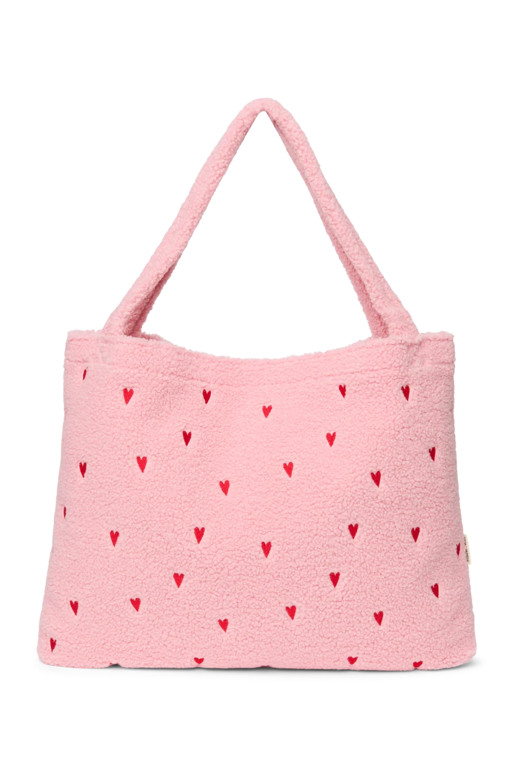 Teddy Mom Bag | Light Pink Hearts