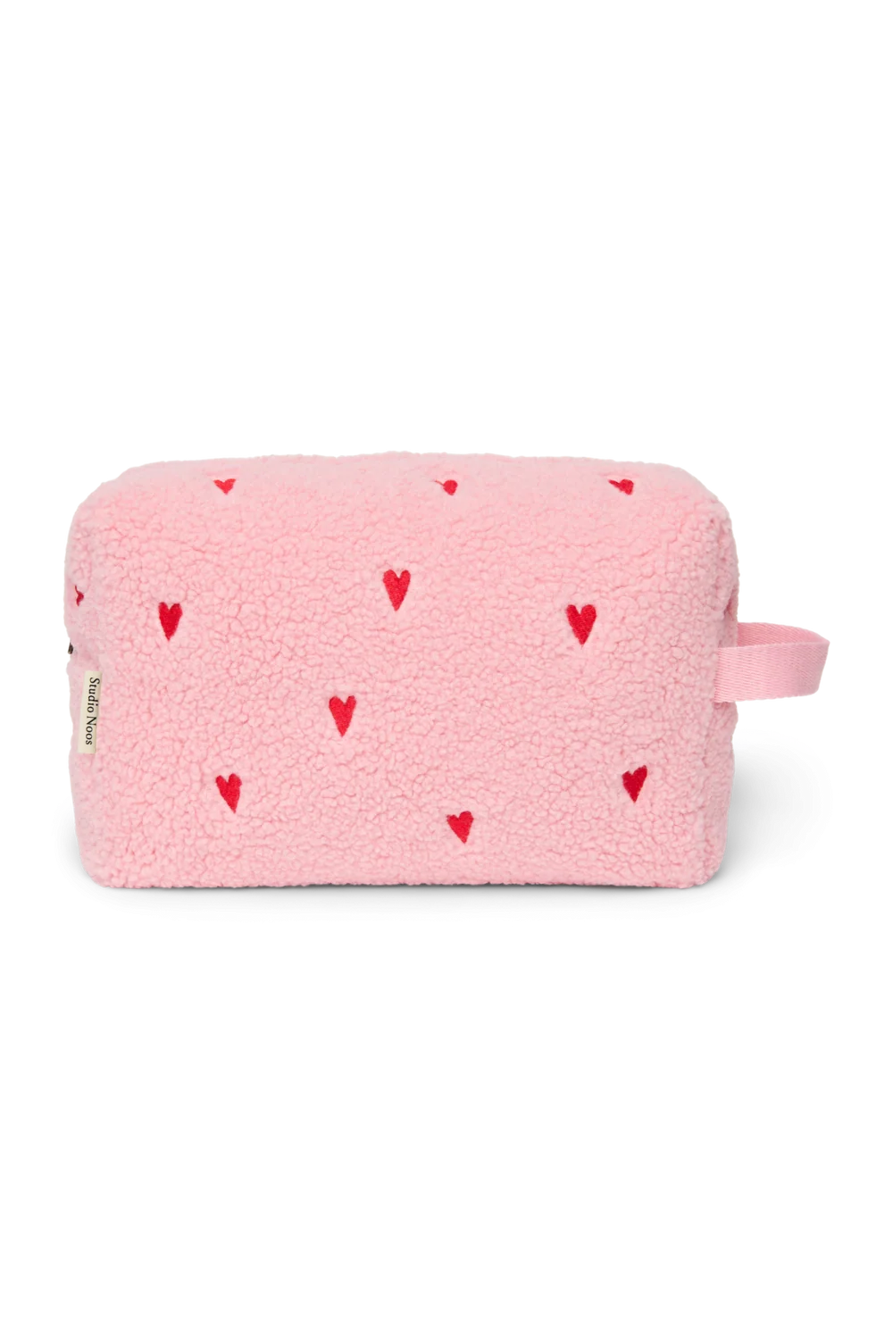 Teddy Toiletry Bag | Light Pink Hearts