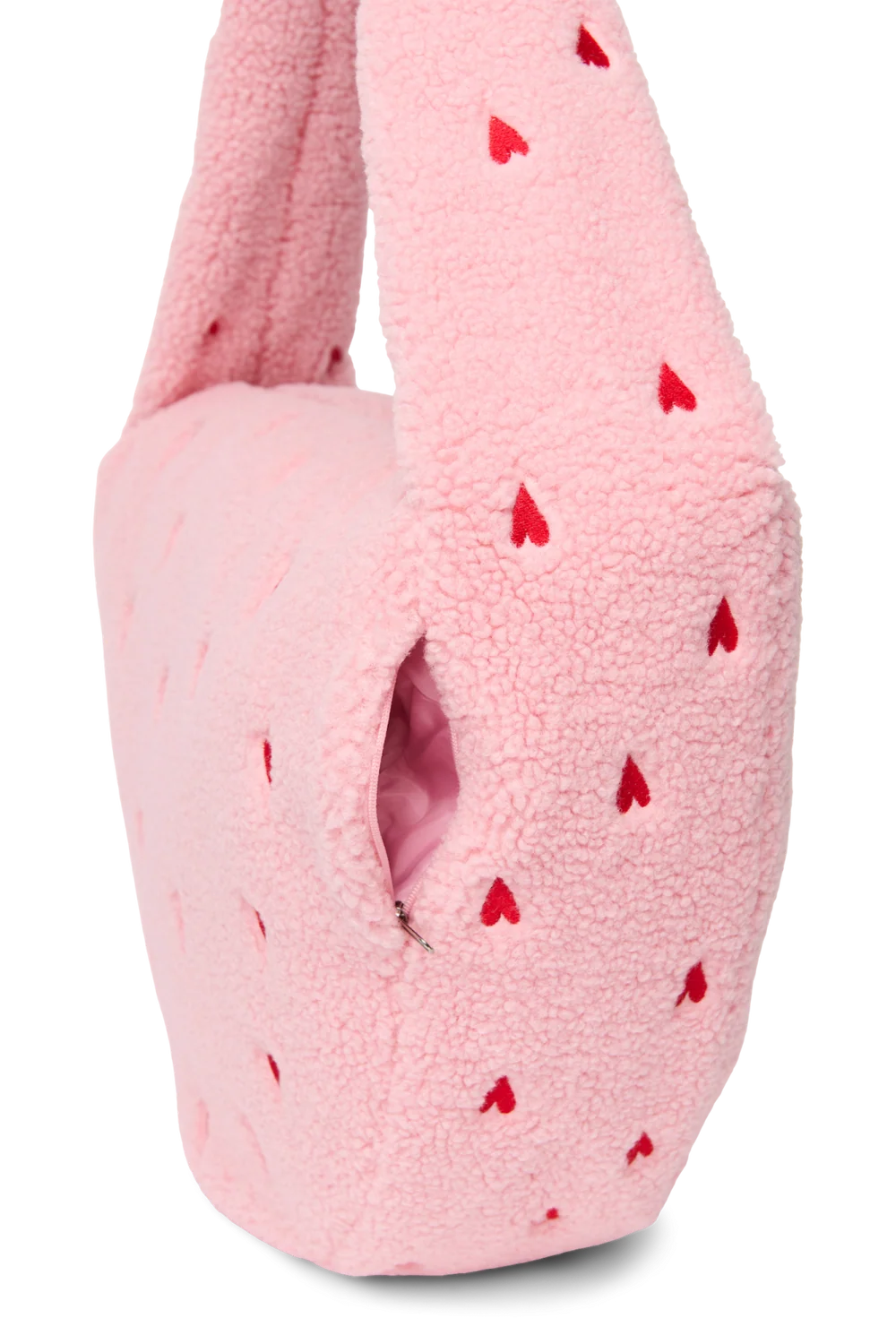 Teddy Cross Body Bag | Light Pink Hearts