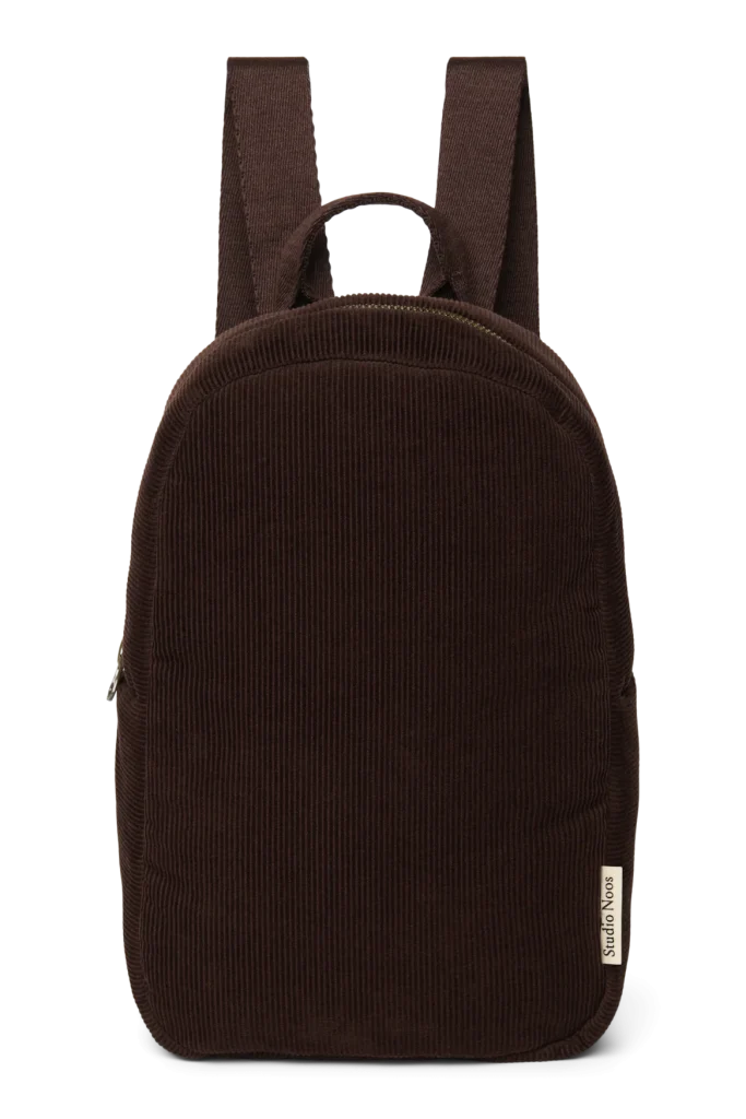 Rib Puffy Mini Backpack | Dark Brown