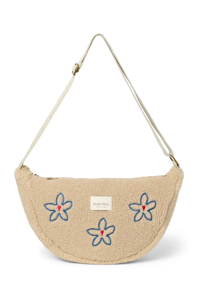 Teddy Adult Fanny Pack | Ecru Flower Heart