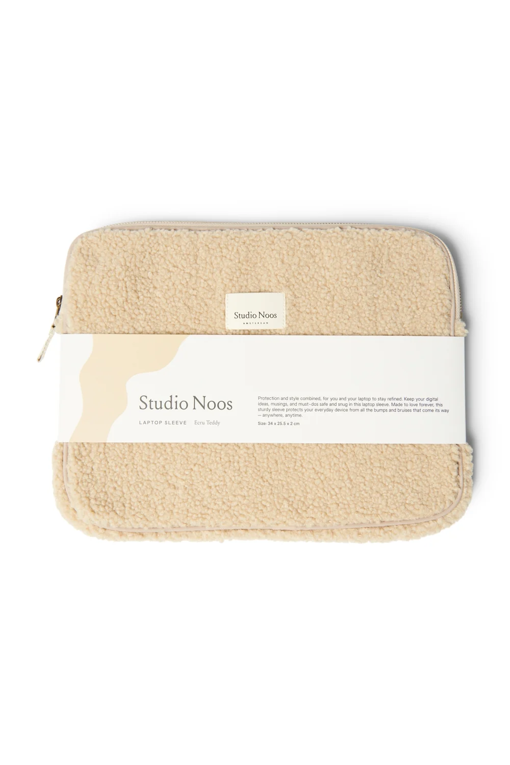 Teddy Laptop Sleeve 13 Inch | Ecru