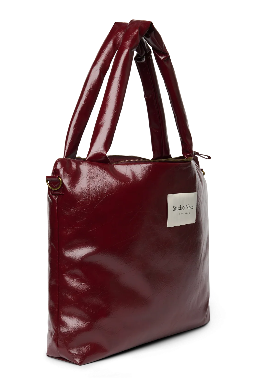Vegan Leather Diaper Bag | Burgundy