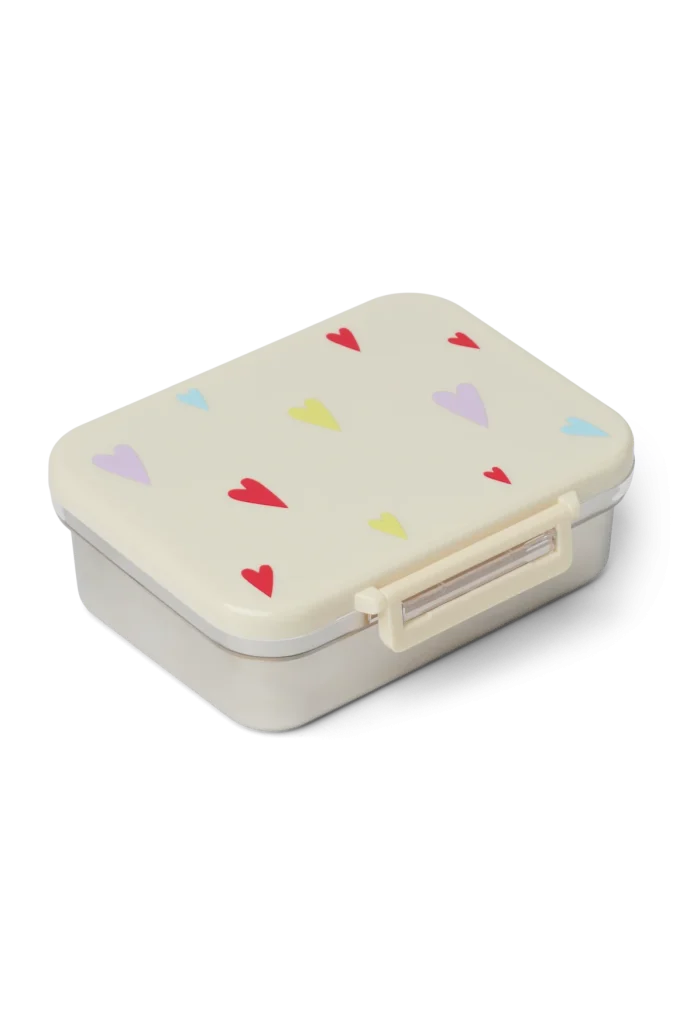 Stainless Steel Lunchbox | White Multicolor Hearts
