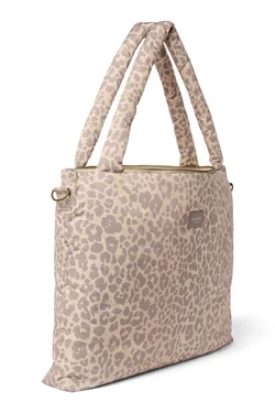 Puffy Diaper Bag | Beige Leopard
