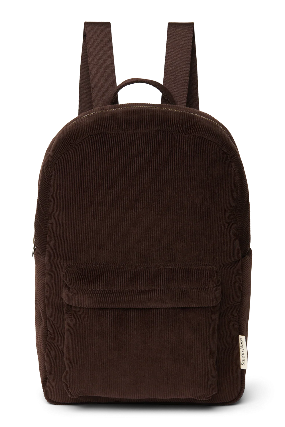 Rib Puffy Midi Backpack | Dark Brown