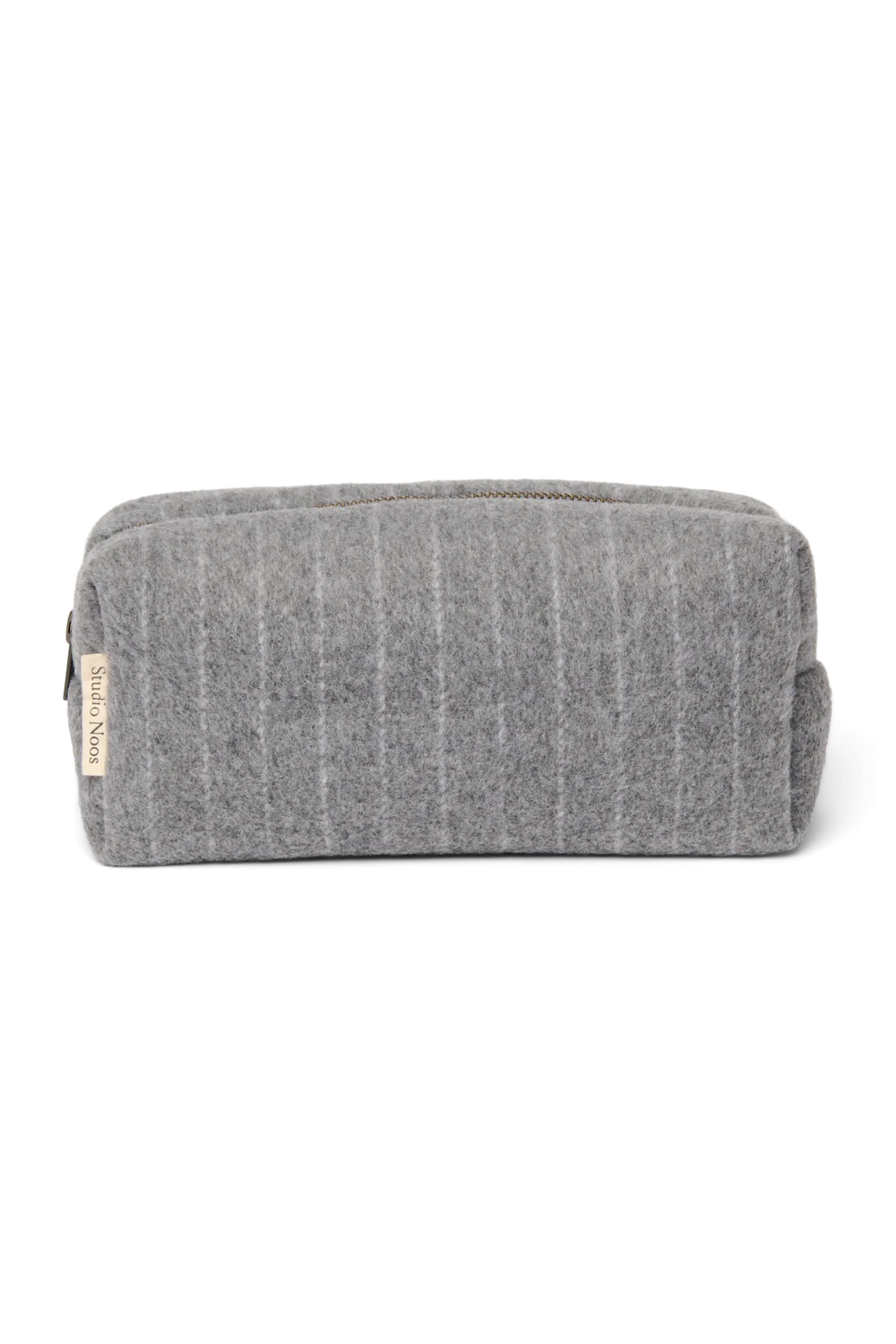 Flannel Chalkstripe Pouch | Light Grey
