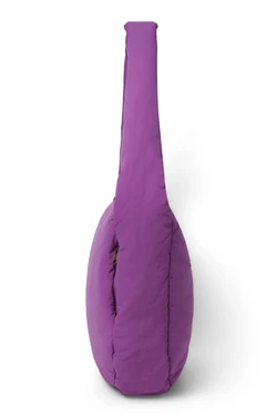 Textured Puffy Cross Body Bag | Purple