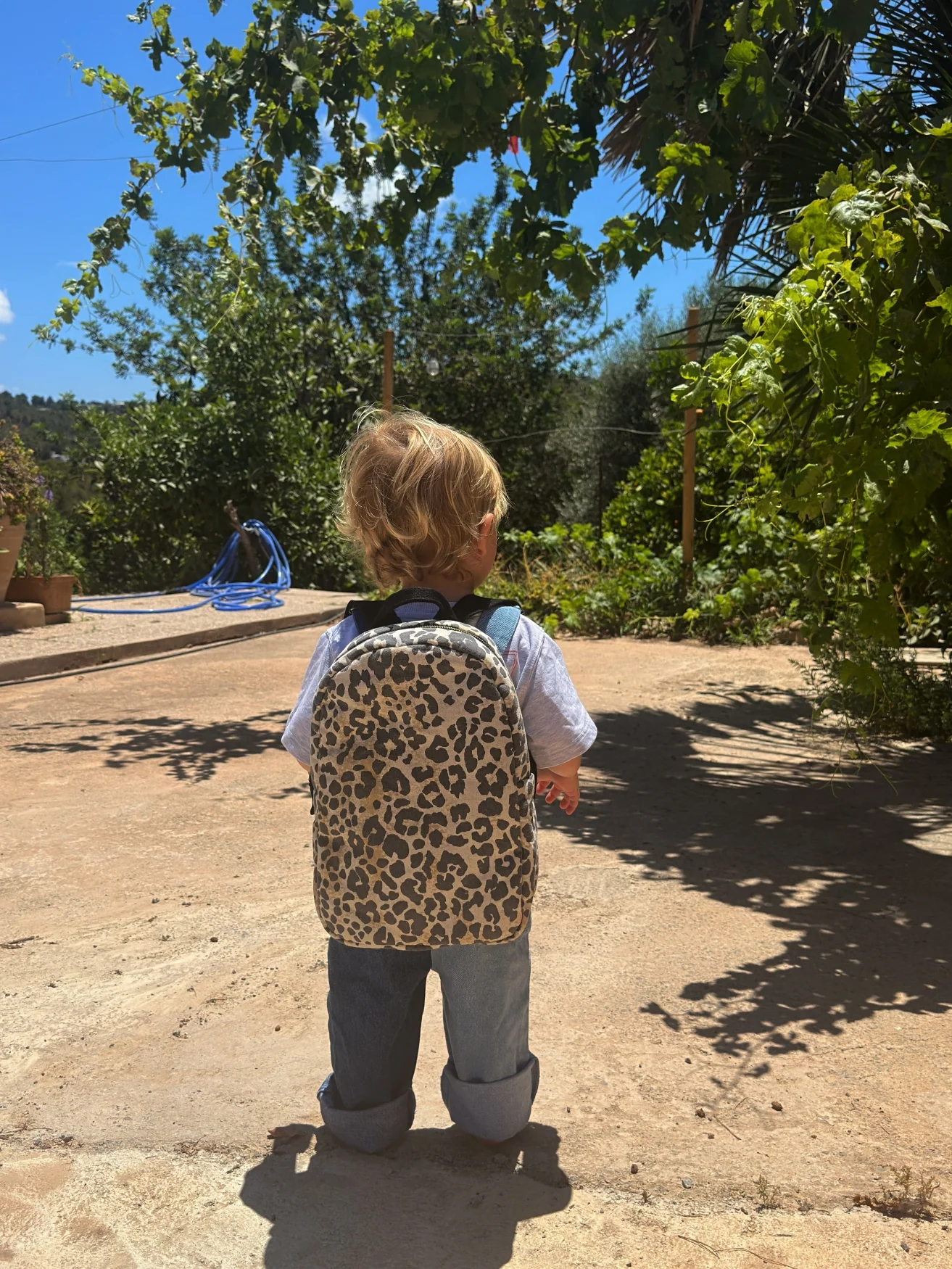 Soft Cotton Mini Backpack | Leopard