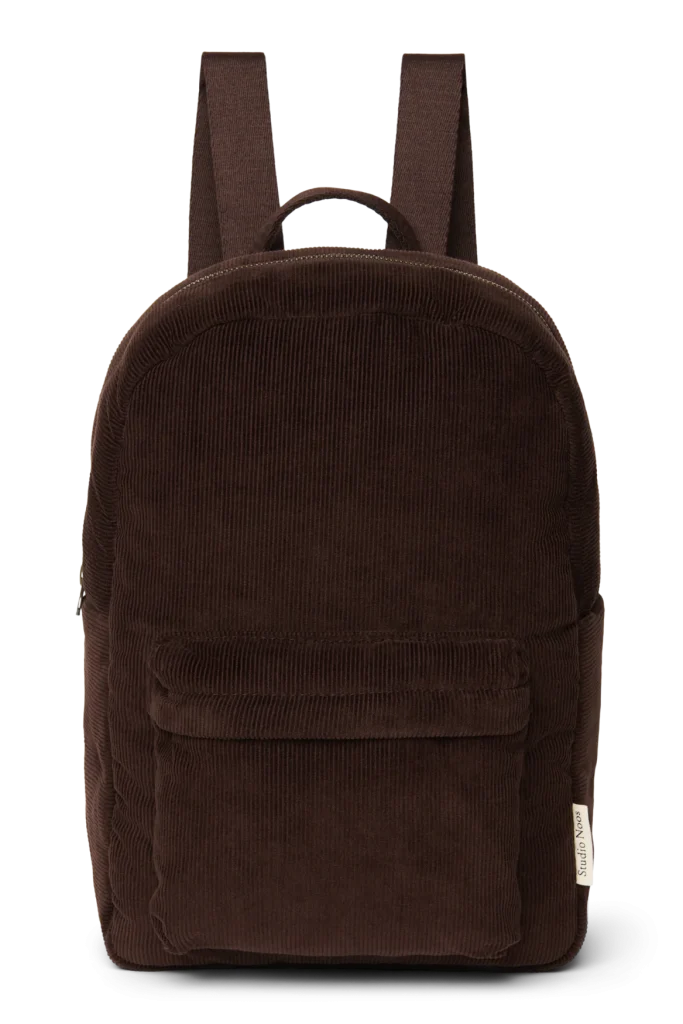 Rib Puffy Midi Backpack | Dark Brown