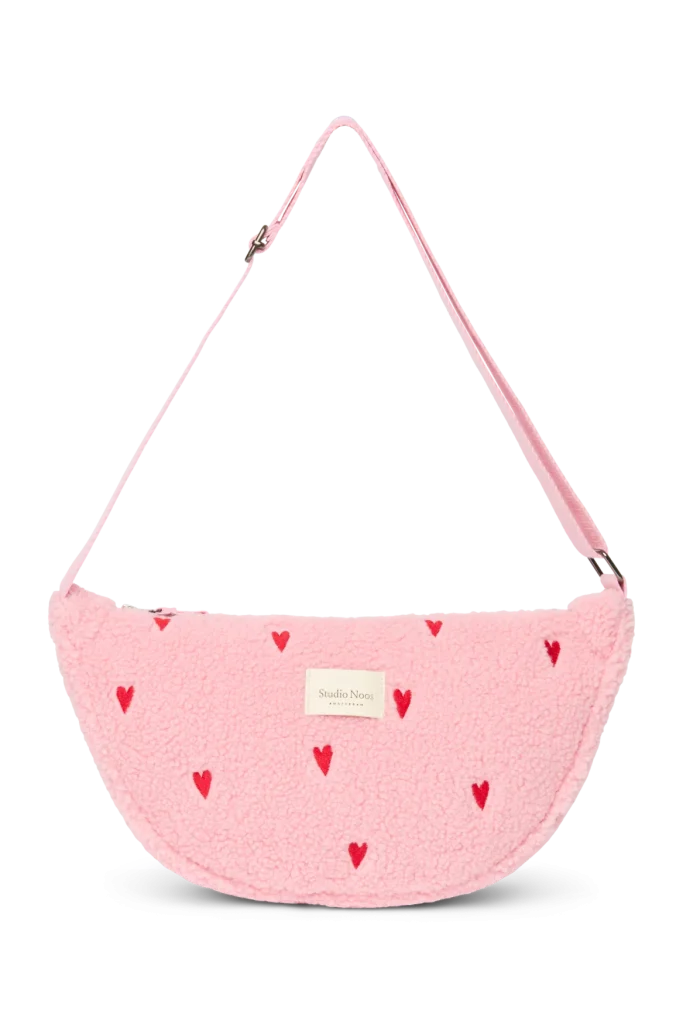 Teddy Adult Fanny Pack | Light Pink Hearts