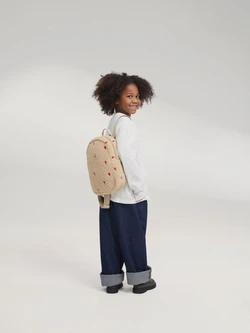 Teddy Mini Backpack | Ecru Hearts