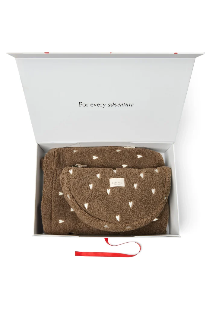 Essentials Teddy Gift Set | Brown Hearts