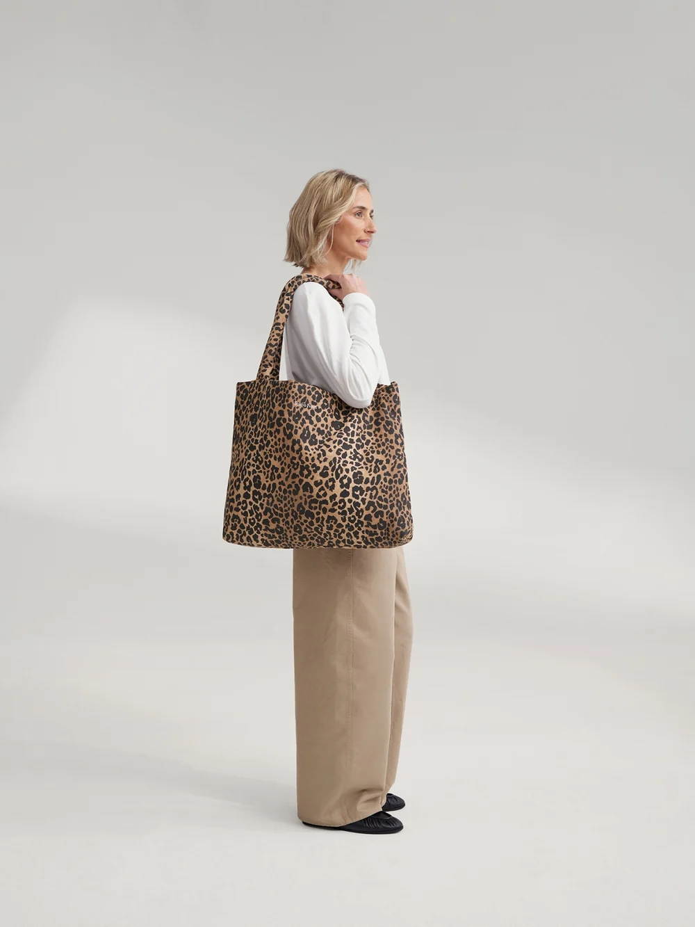 Cotton Mom Bag | Brown Leopard