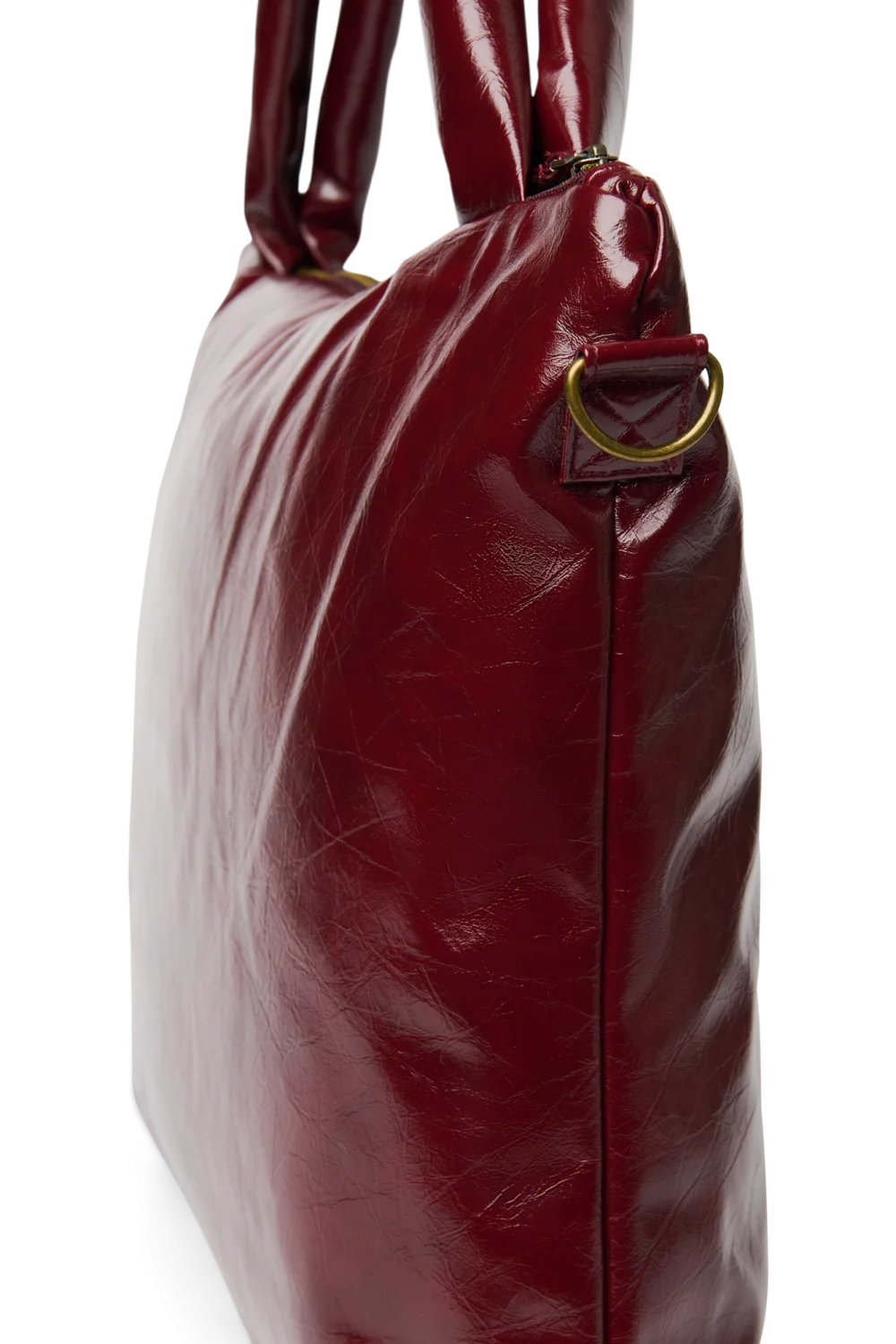 Vegan Leather Diaper Bag | Burgundy