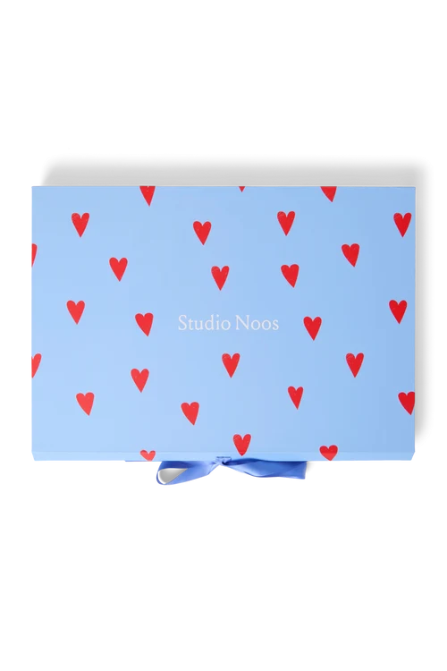 Gift Box S | Light Blue Hearts