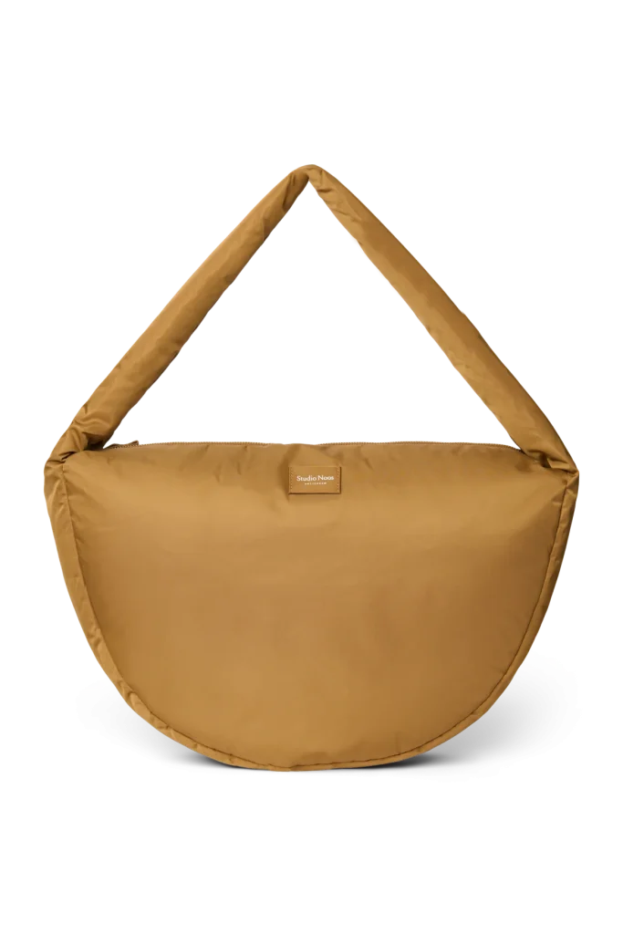 Technical Puffy Cross Body Bag | Brown