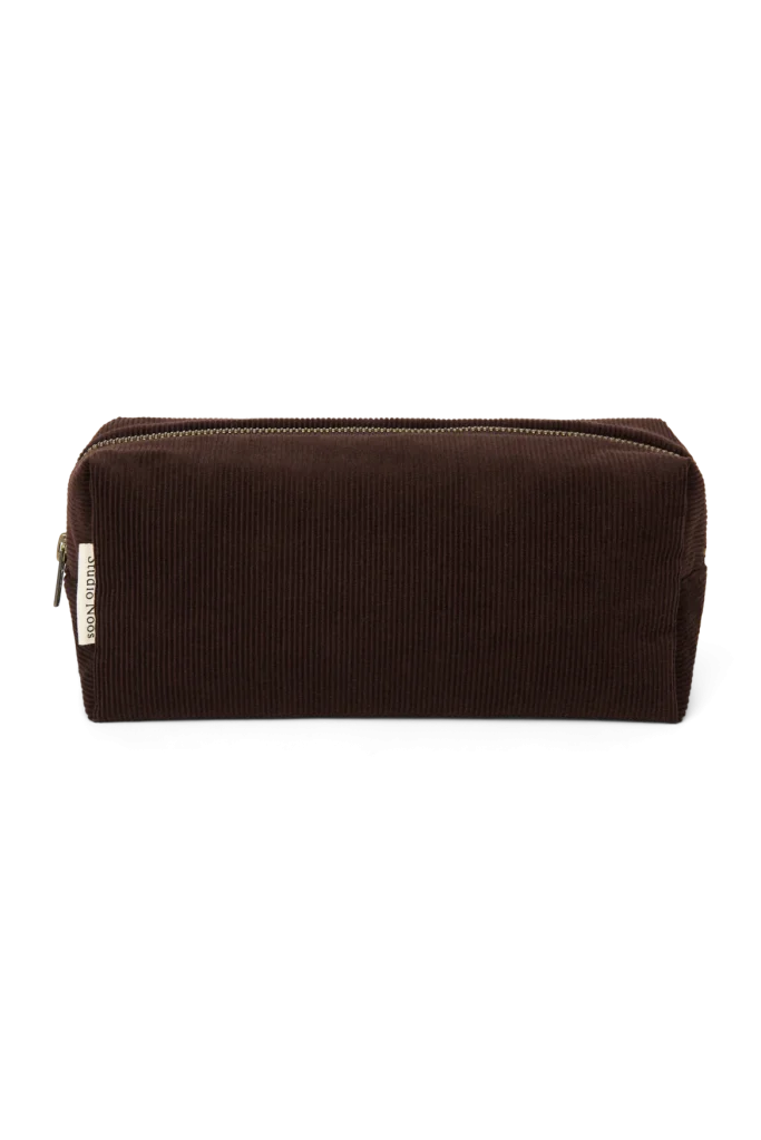 Rib Puffy Pouch | Dark Brown