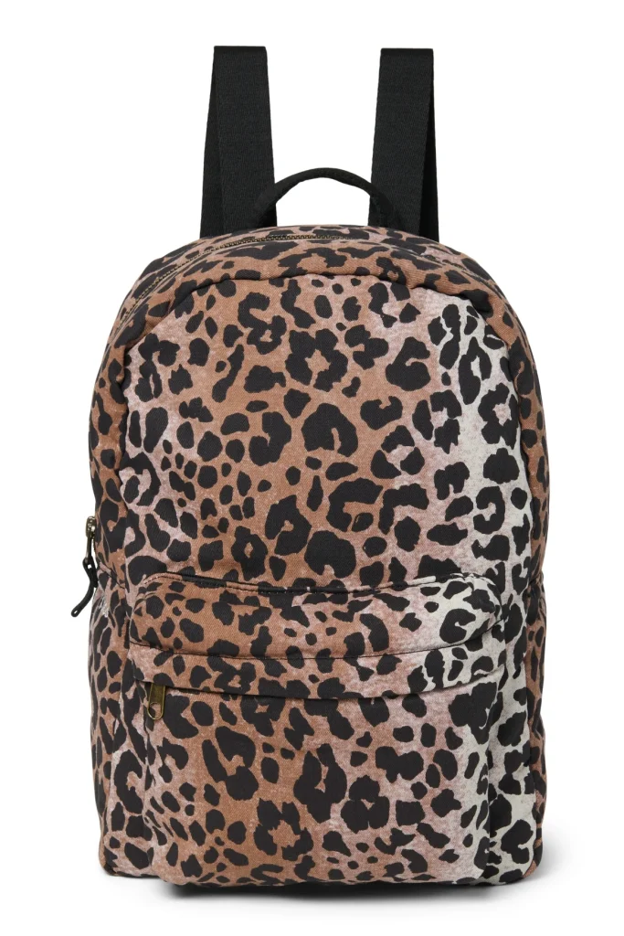 Soft Cotton Midi Backpack | Hazel Leopard