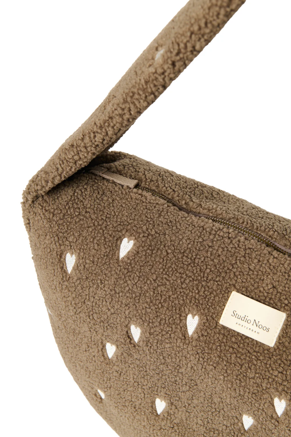 Teddy Cross Body Bag | Brown Hearts