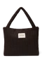 Flannel Chalkstripe Mom Bag | Brown